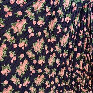 LuLaRoe Wrap Maxi Navy Skirt with Pink Floral Design